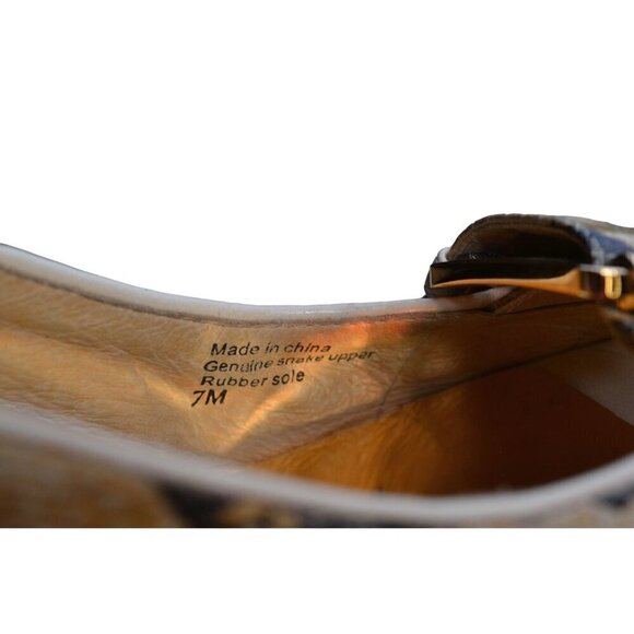 Michael Kors Women's Snake Print Peep Toe Slingback Heels-LT3104 - Picture 5 of 9